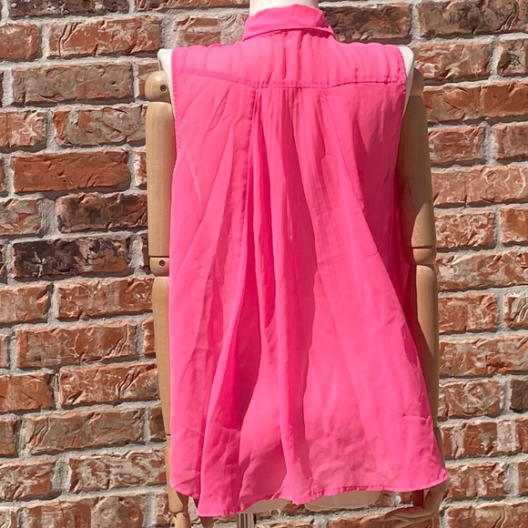 American Eagle pink button down sleeveless sheer top / S / Excellent condition - Picture 7 of 14
